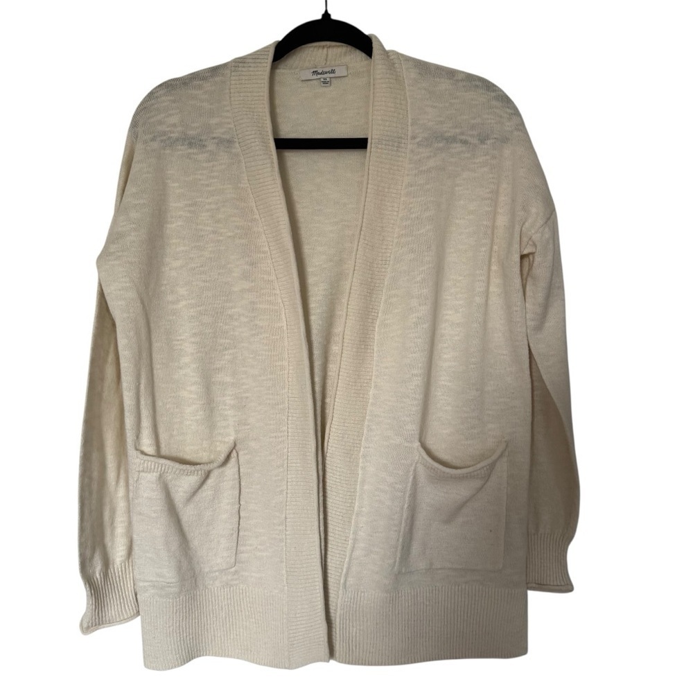 Madewell Bradley Cream Open-Front XS Cardigan